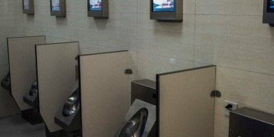 New public toilet installment in Fangshan, China complete with wi-fi and flat screen TVs